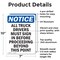 Signmission All Truck Drivers Must OSHA Notice Sign, Aluminum, 7in W x 10in L, 2PK OS-2PACK-NS-A-710-V-15227 - alternate 3